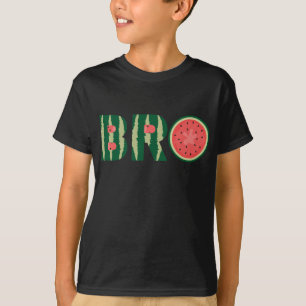 Cool Watermelon Bro Funny Retro Vacation Summer Fr T-Shirt