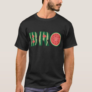 Cool Watermelon Bro Funny Retro Vacation Summer Fr T-Shirt
