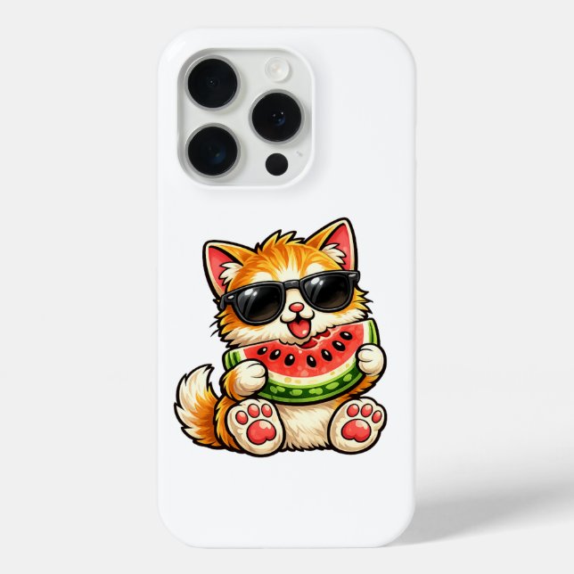 Cool Watermelon Cat Case-Mate iPhone Case (Back)