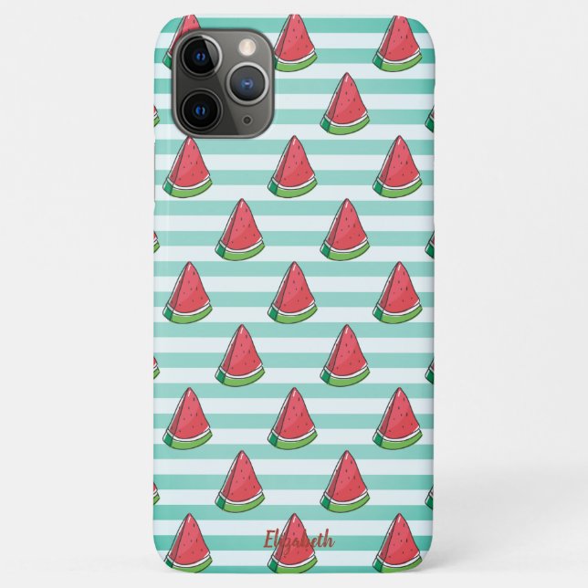Cool Watermelon Stripes  - Personalised Case-Mate iPhone Case (Back)