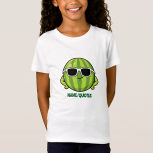 Cool Watermelon Sunglasses Cartoon Graphic T-Shirt