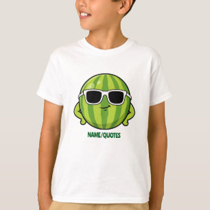 Cool Watermelon Sunglasses Cartoon Graphic T-Shirt