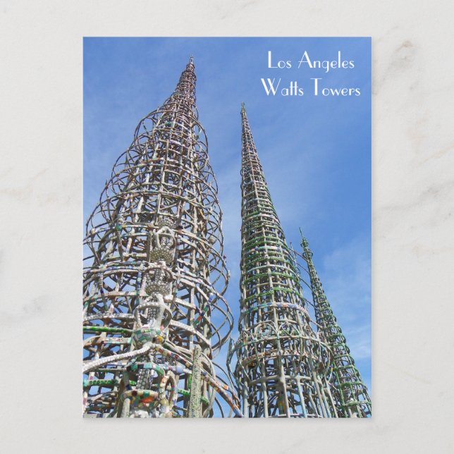 Cool Watts Towers Postcard! Postcard (Front)