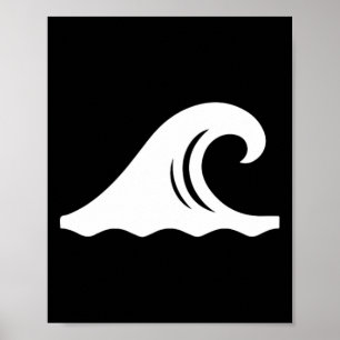 Cool Waves Symbol Surfer Surfing Surf Coastal Beac Poster