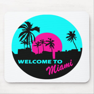 Cool Welcome to Miami design Mouse Mat