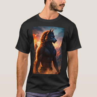 Cool Werewolf Furry Therian Art T-Shirt