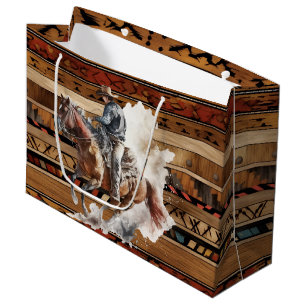 cool Western Country cowboy party Large Gift Bag