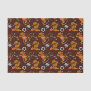 Cool Western cowboy pattern tiled Tissue Paper