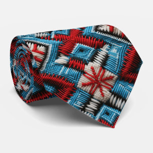 Cool Western embroidery tiled pattern Tie