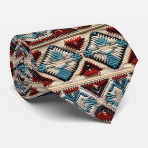 Cool Western embroidery tiled pattern Tie