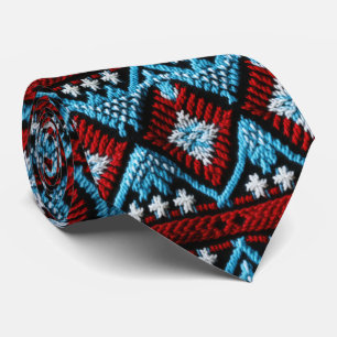Cool Western embroidery tiled pattern Tie