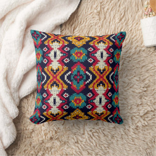 Cool Western faux knit Aztec Cushion