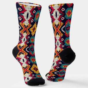 Cool Western faux knit Aztec Socks