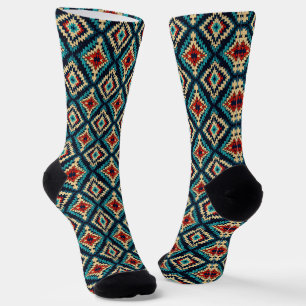 Cool Western faux knit Aztec Socks
