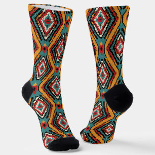 Cool Western faux knit Aztec Socks