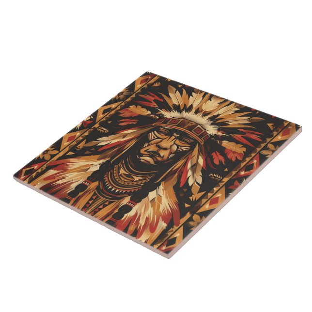 Cool Western Indian pattern  Tile (Side)