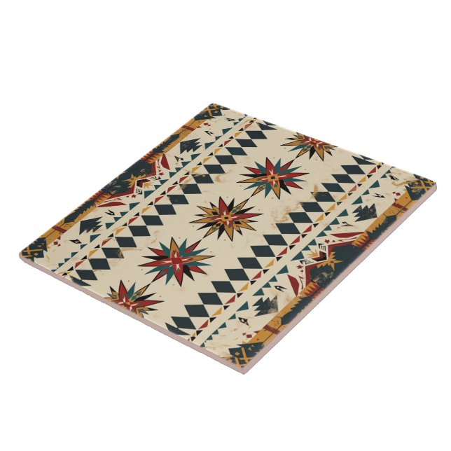 Cool Western Indian pattern  Tile (Side)
