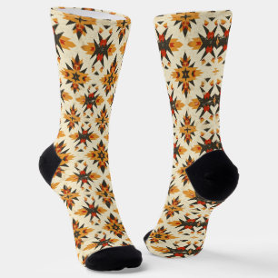 Cool Western Indian pattern tiled Socks