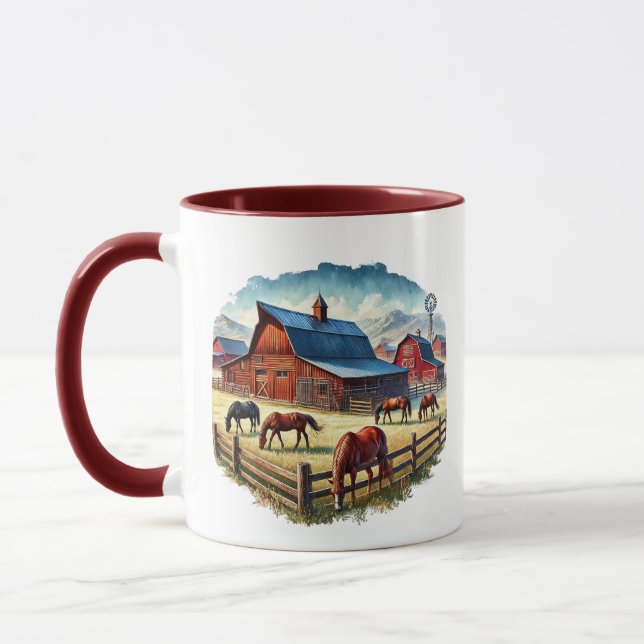Cool Western Rach add monogram Mug (Left)