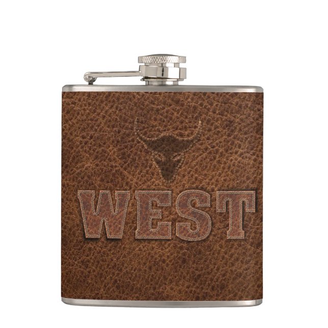 Cool Western Text - Customise It Hip Flask (Front)