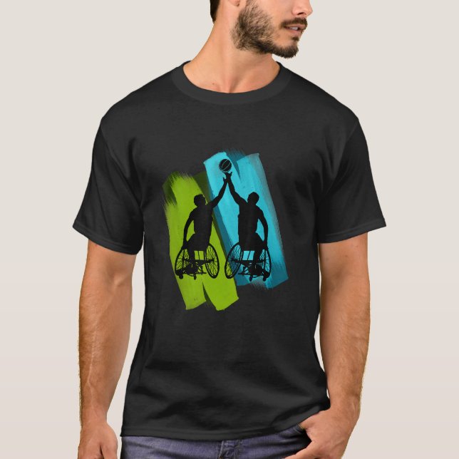 Cool Wheelchair Basketball Game T-Shirt (Front)