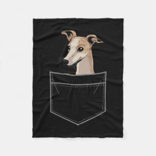 Cool Whippet Design For Men Women Pet Dog Whippet  Fleece Blanket
