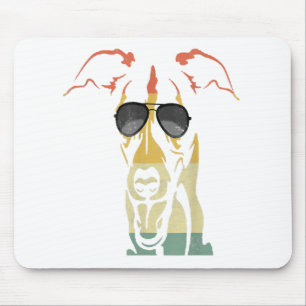 Cool Whippet Lover Dogs Retro Vintage Mouse Mat