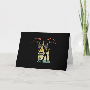 Cool Whippet Lover Dogs Retro Vintage T-Shirt Thank You Card