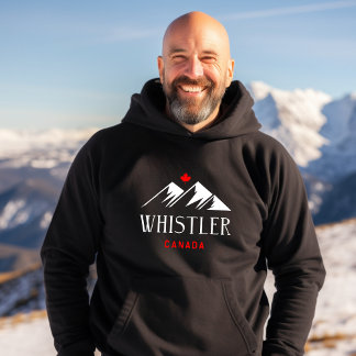 Cool Whistler Canada Mountains Maple Leaf Dark Hoodie