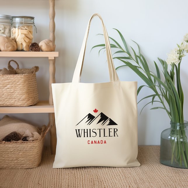 Cool Whistler Canada Mountains Maple Leaf  Tote Bag (Creator Uploaded)