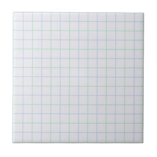 Cool White with Purple & Mint Green Chequered Tile
