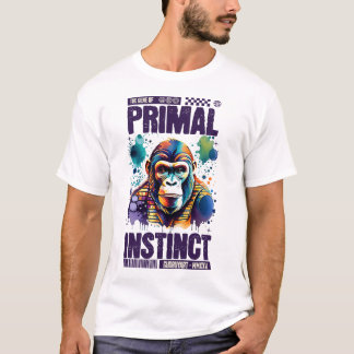 Cool Wild Chimp Artwork Unique Elegant Design T-Shirt