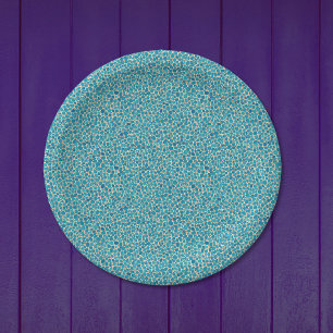 Cool Wild Crocodile Skin Teal Texture Swamp Party Paper Plate
