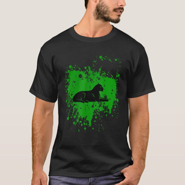 Cool Wild Panther For Wildcats Jaguar And Cats T-Shirt (Front)