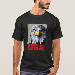 Cool Wild USA Eagle Illustration Graphic Designs T-Shirt