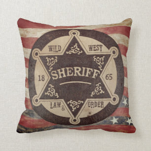 Cool Wild West Sheriff Pillow! Cushion