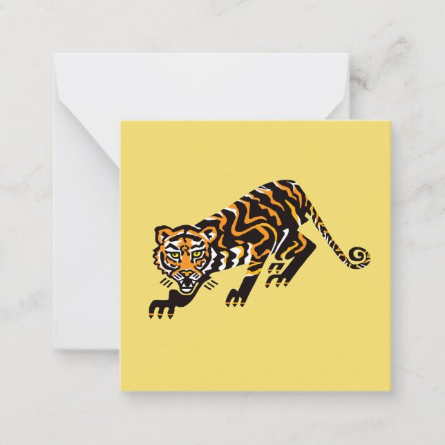 Cool  wildcat - TIGER- Wildlife - Yellow Card (Front)