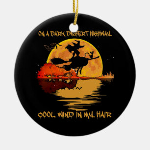 Cool Wind In My Hair Witch Ceramic Tree Decoration