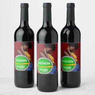 COOL! Wine Bottle Labels -8.9cm x 10.2cm- Set of 6
