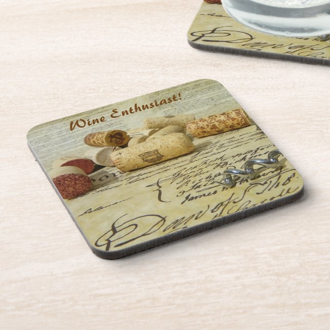 Cool Wine Enthusiast Coaster! Coaster (Left Side)