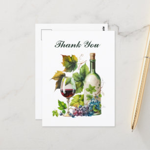 Cool wine lovers add text postcard