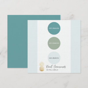 Cool Winter Colour Palette Card