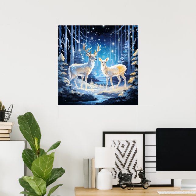 Cool Winter deer lovers Poster (Home Office)