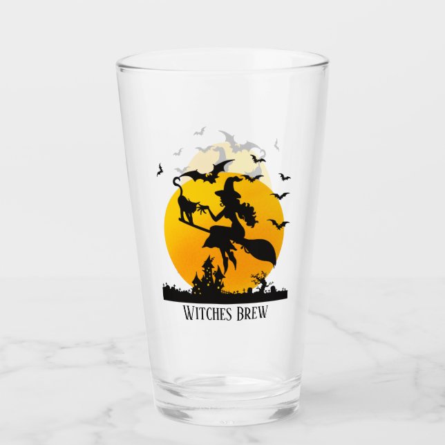 cool witch brew add text  glass (Front)