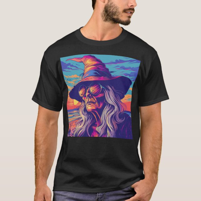 Cool Witch Retro Sunset T-Shirt (Front)
