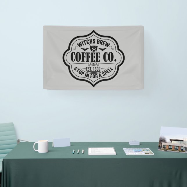 cool witches brew coffee Halloween Banner (Tradeshow)