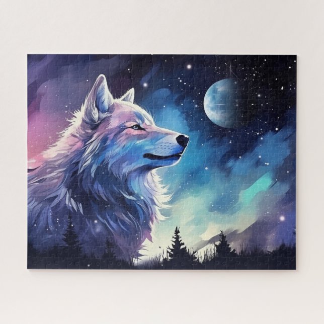 Cool wolf animal lovers  jigsaw puzzle (Horizontal)