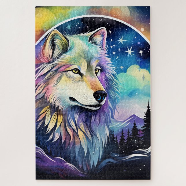 Cool wolf animal lovers  jigsaw puzzle (Vertical)
