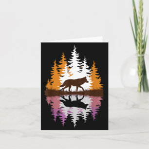 Cool Wolf Art For Men Women Howling Wolf Wolves Lo Card