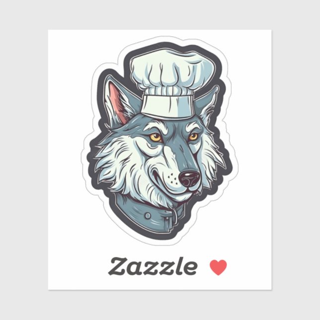 Cool Wolf Chef Awesome Animal Graphic (Sheet)